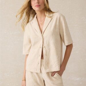 Faherty Cabana Towel Terry Camp Shirt